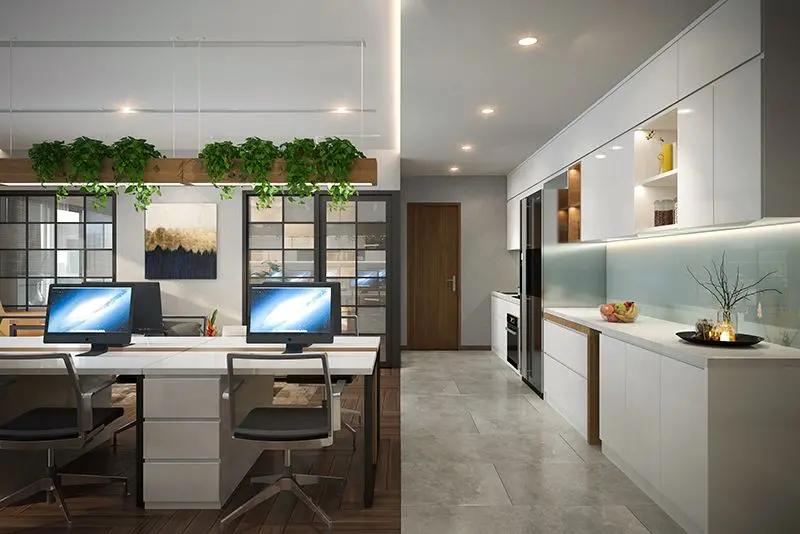 Mẫu nhà phố kết hợp văn phòng tầng trên