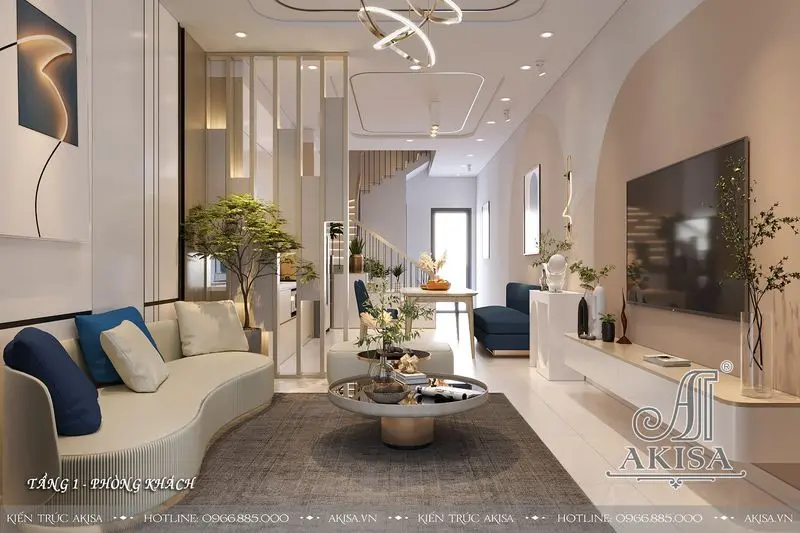 Nội thất nhà phố hiện đại 3 tầng