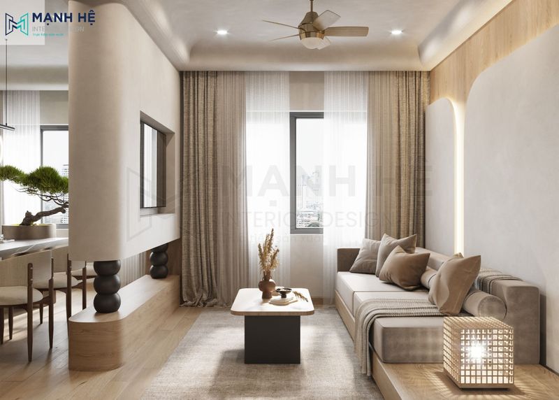 mẫu nội thất gỗ căn hộ hiện đại 7 Phòng khách hiện đại với nội thất gỗ