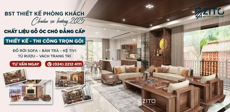 Thiết kế nội thất phòng khách đẹp
