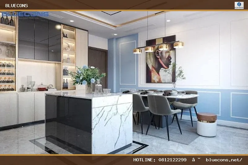Thiết kế nội thất phòng khách biệt thự đẹp – hình ảnh Bluecons