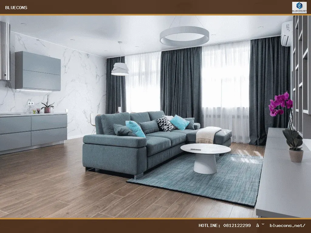 Thiết kế nội thất phòng khách biệt thự đẹp – hình ảnh Bluecons