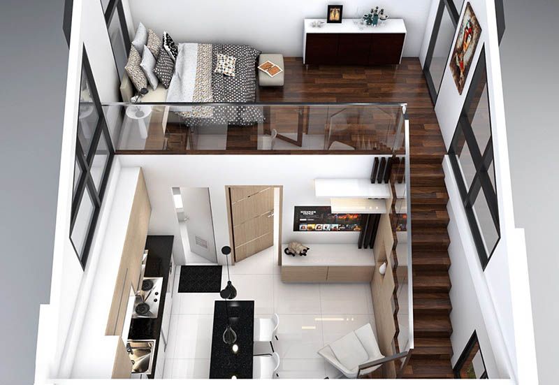Thiết kế nội thất phòng trọ 16