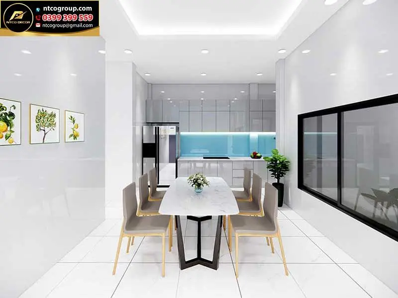 Thi công phòng bếp hiện đại