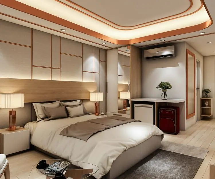 Phòng ngủ nhà nghỉ hiện đại, thanh lịch