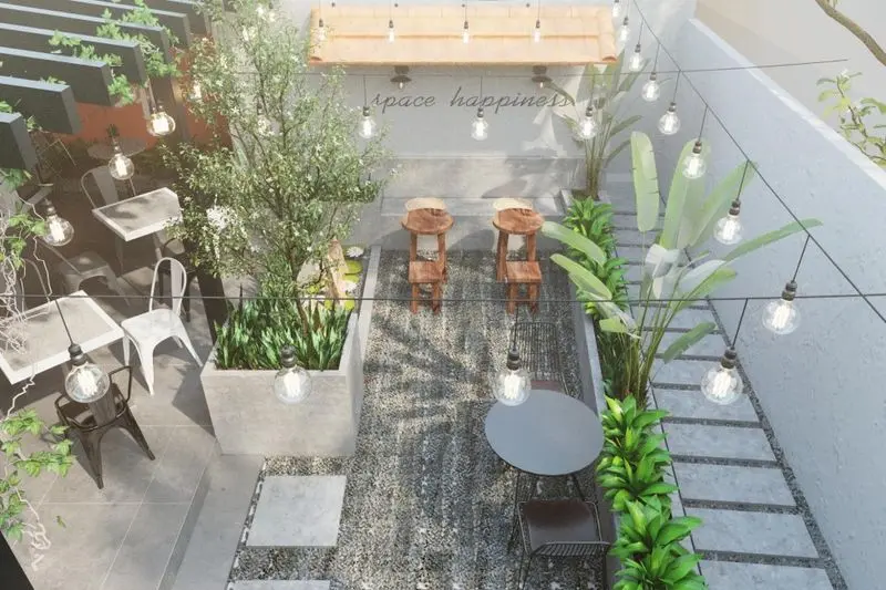 Hình ảnh quán cafe phong cách hiện đại