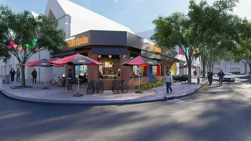 Thiet ke quan cafe 2 mat tien