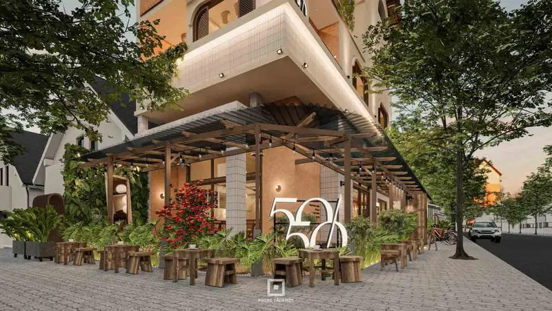 Thiet ke quan cafe 2 mat tien