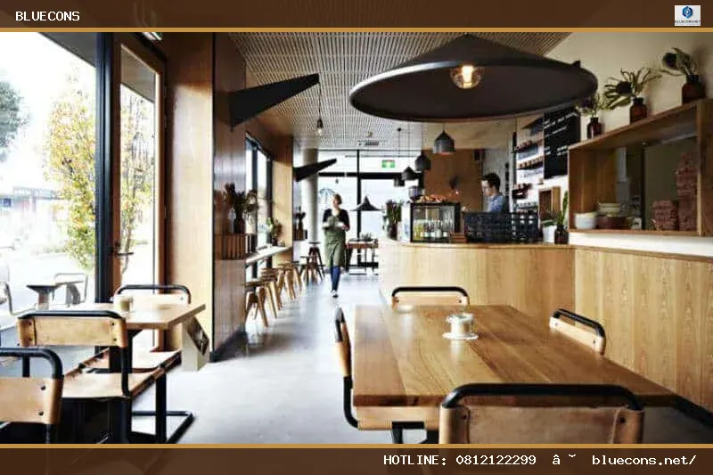 Thiết kế quán cafe có diện tích nhỏ – hình ảnh Bluecons