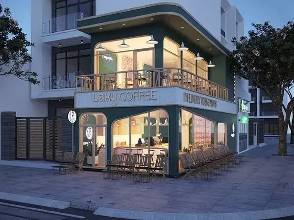 thiet ke quan cafe goc 2 mat tien