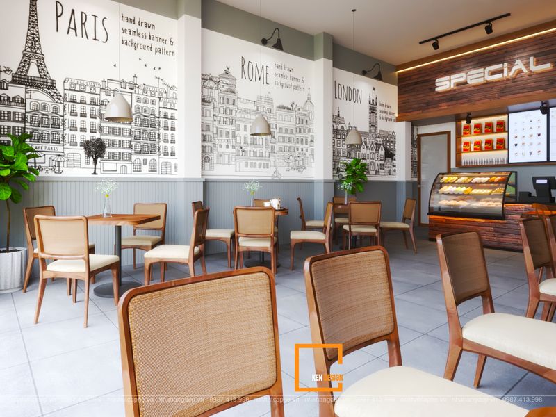 Không gian nội thất quán cafe Nhà Bè