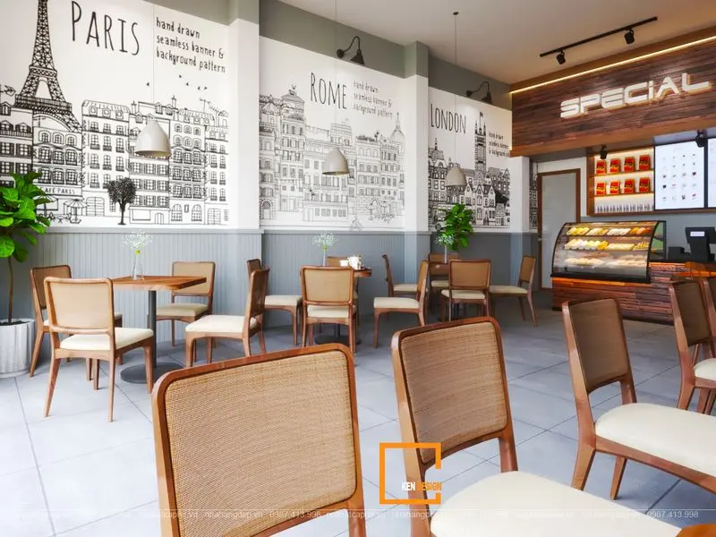 Không gian nội thất quán cafe Nhà Bè