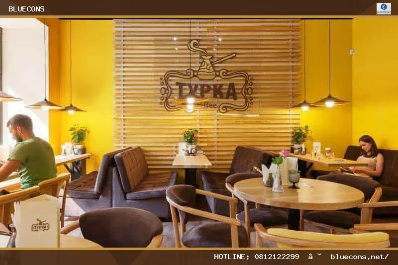Thiết kế quán cafe phong cách Châu Âu – hình ảnh Bluecons