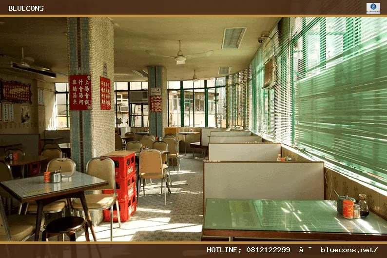 Thiết kế quán cafe phong cách Hong Kong – hình ảnh Bluecons