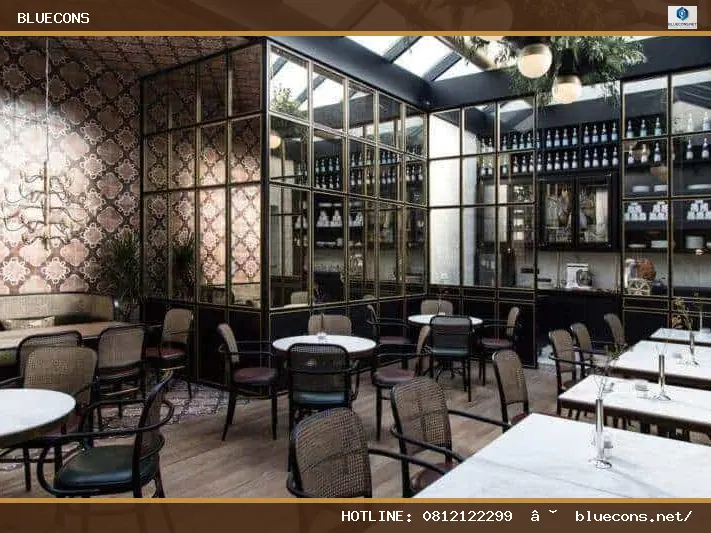 Thiết kế quán cafe phong cách Pháp – hình ảnh Bluecons