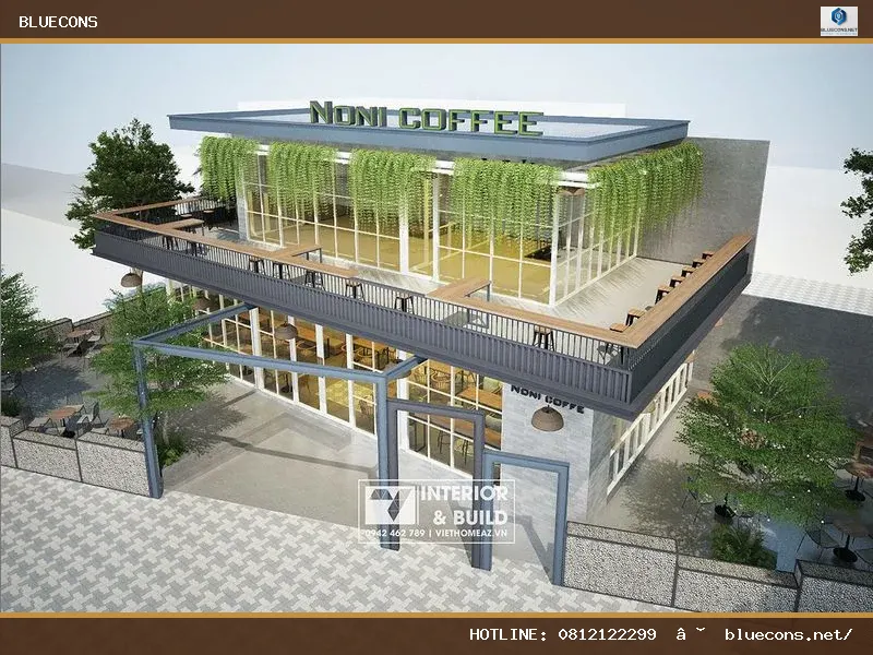 Thiết kế quán cafe tại quận Bình Tân – hình ảnh Bluecons