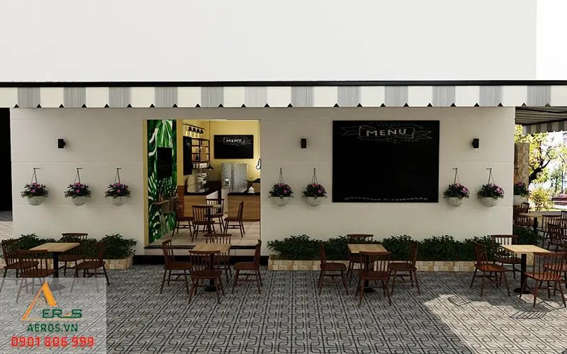 Không gian quán cafe phong cách hiện đại