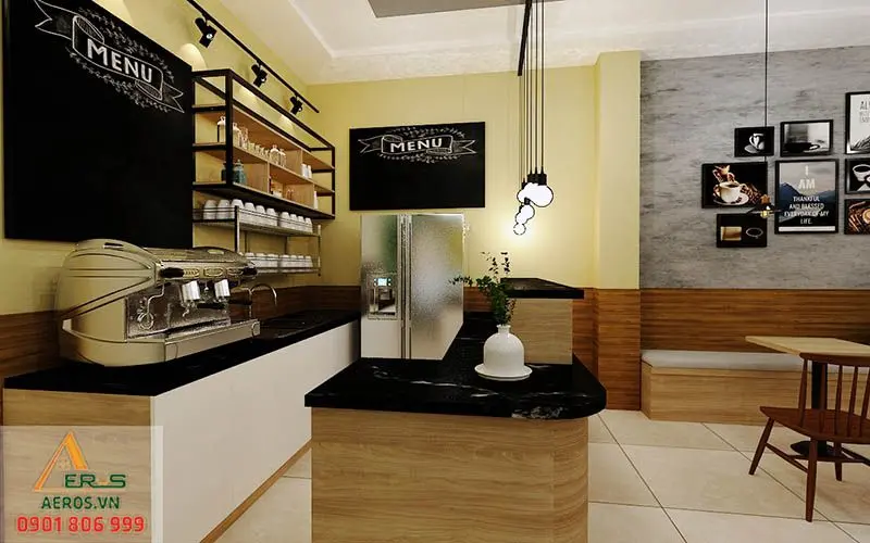 Không gian quán cafe thoáng đãng, sáng tạo