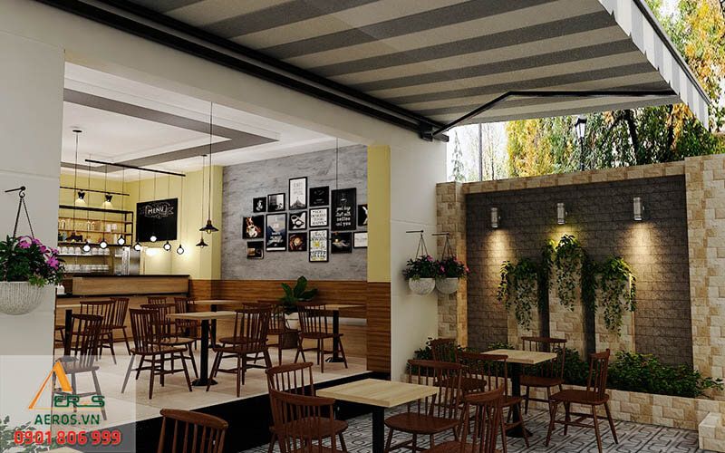 Không gian quán cafe thân thiện, mộc mạc