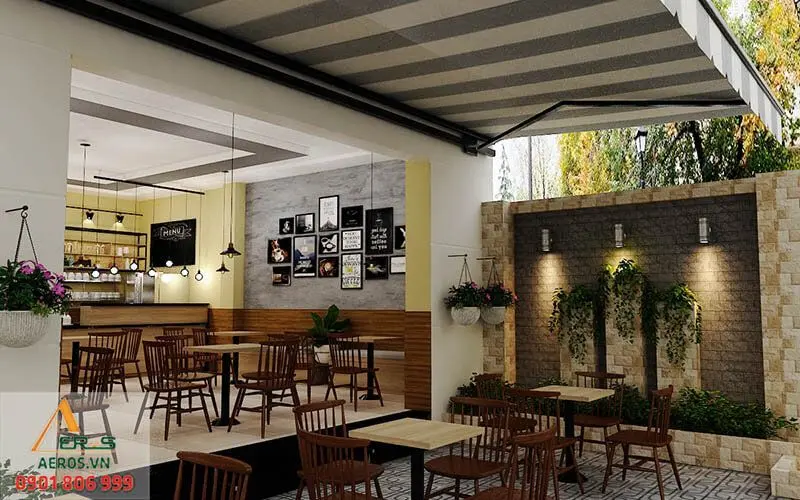 Không gian quán cafe thân thiện, mộc mạc