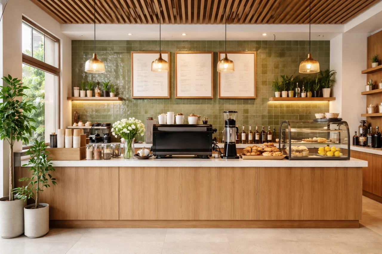 thiết kế quầy cafe – ảnh minh họa