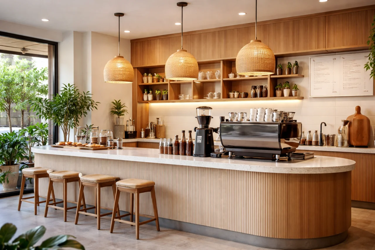 thiết kế quầy cafe – ảnh minh họa