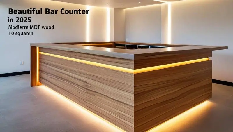 Quầy pha chế đẹp 2025 bằng gỗ MDF