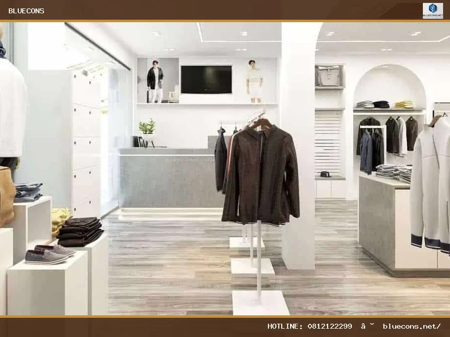 Thiết kế shop thời trang nam hiện đại – hình ảnh Bluecons