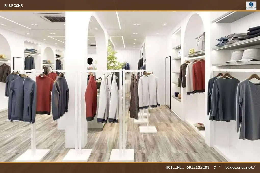 Thiết kế shop thời trang nam hiện đại – hình ảnh Bluecons