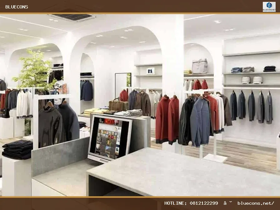 Thiết kế shop thời trang nam hiện đại – hình ảnh Bluecons