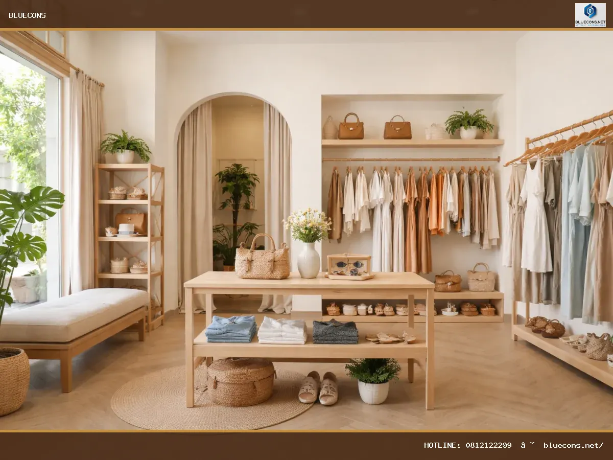 Thiết kế shop thời trang nhỏ xinh – ảnh minh họa Bluecons