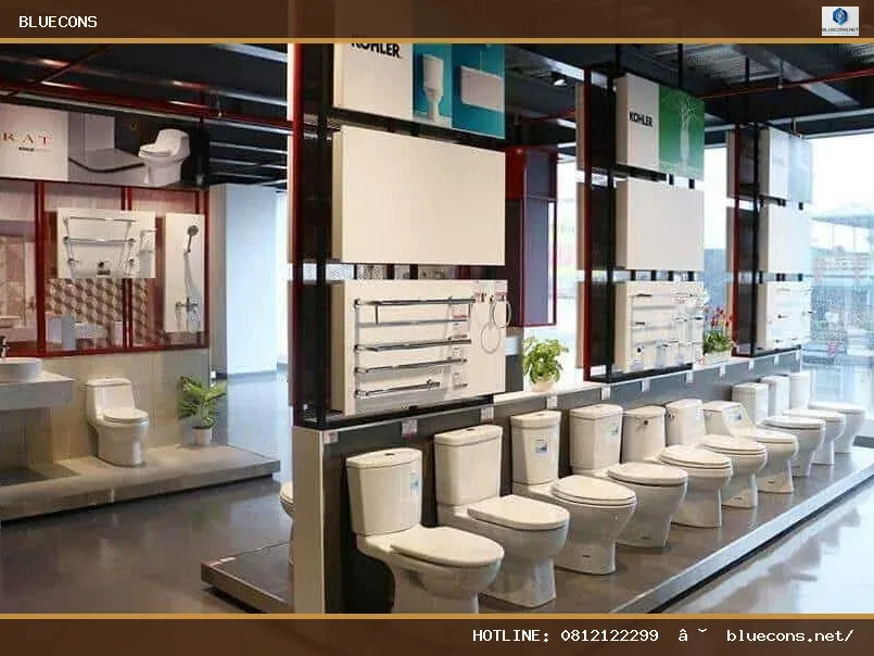 Thiết kế showroom thiết bị vệ sinh – hình ảnh Bluecons