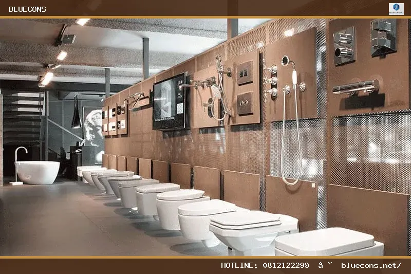 Thiết kế showroom thiết bị vệ sinh – hình ảnh Bluecons