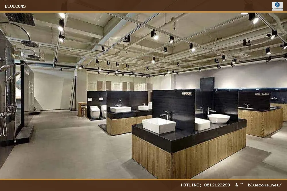 Thiết kế showroom thiết bị vệ sinh – hình ảnh Bluecons