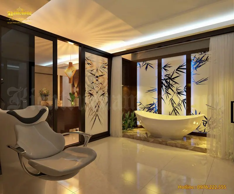 Chi tiết nội thất spa Nhật Bản
