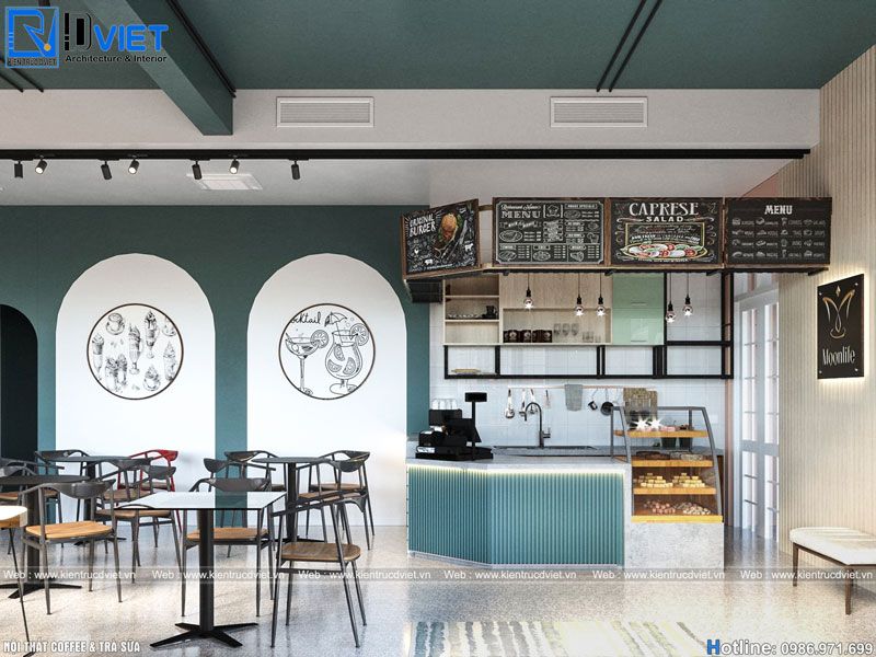 Thiết kế thi công nội thất quán café hiện đại tại Ninh Bình