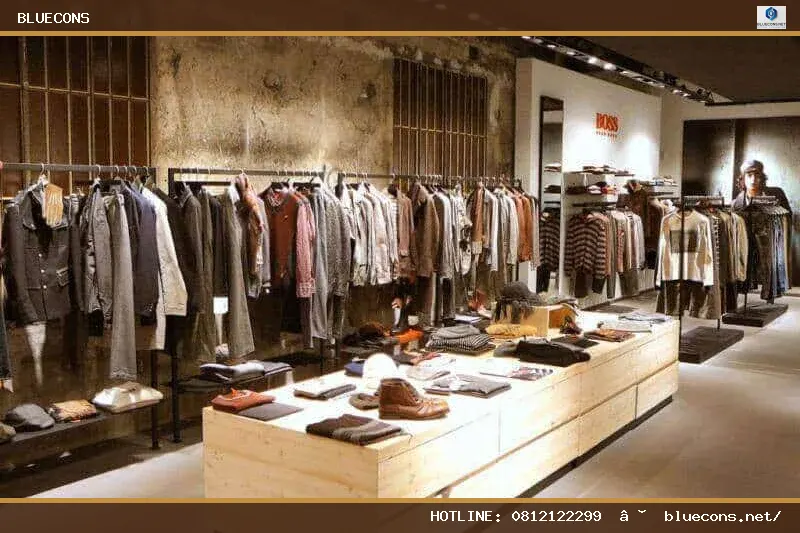 Thiết kế thi công nội thất shop thời trang – hình ảnh Bluecons