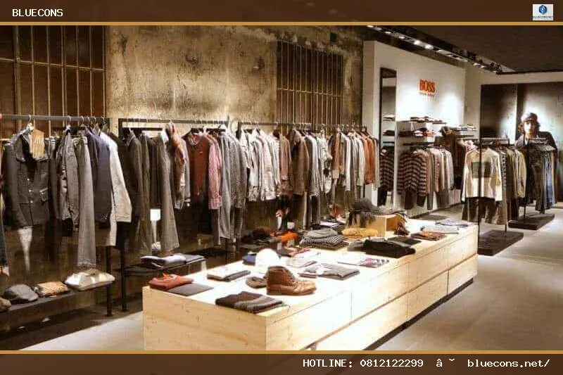 Thiết kế thi công nội thất shop thời trang – hình ảnh Bluecons