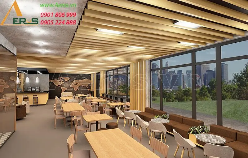 Hình ảnh thiết kế nội thất quán cafe