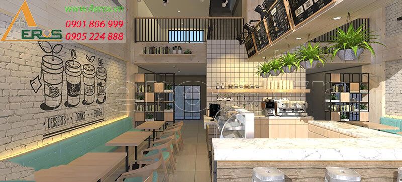 Thi Công Nội Thất Quán Cafe Quận 5 13 Thiết kế thi công quán cafe Blue White