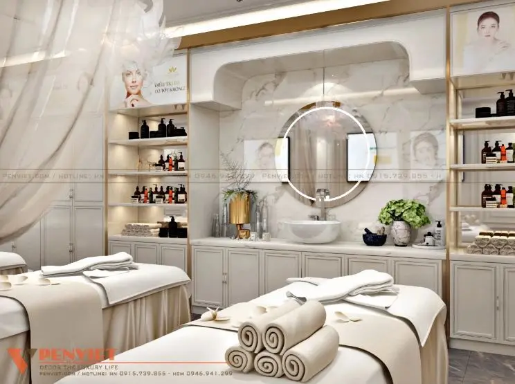 thiet ke thi cong spa tron goi spa Incellderm 4