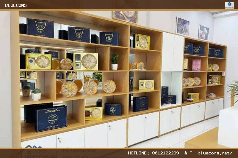 Thiết kế tủ trưng bày ấn tượng – hình ảnh Bluecons