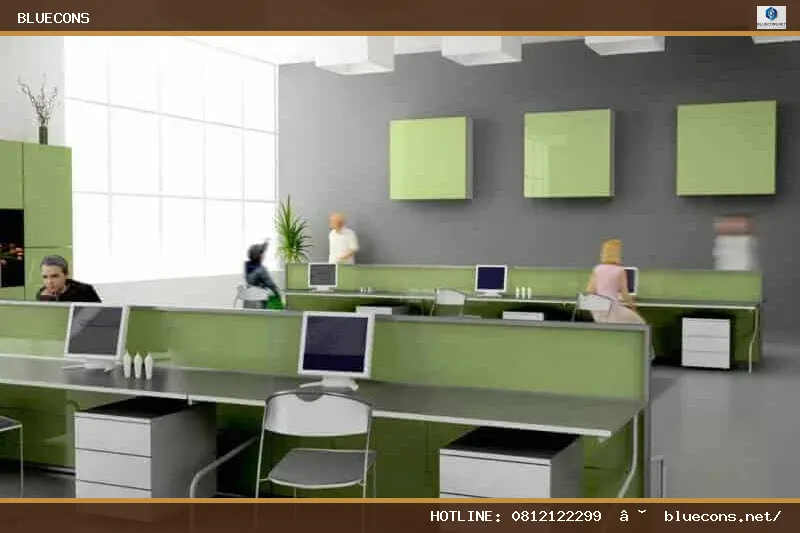 Thiết kế văn phòng công ty nhỏ – hình ảnh Bluecons