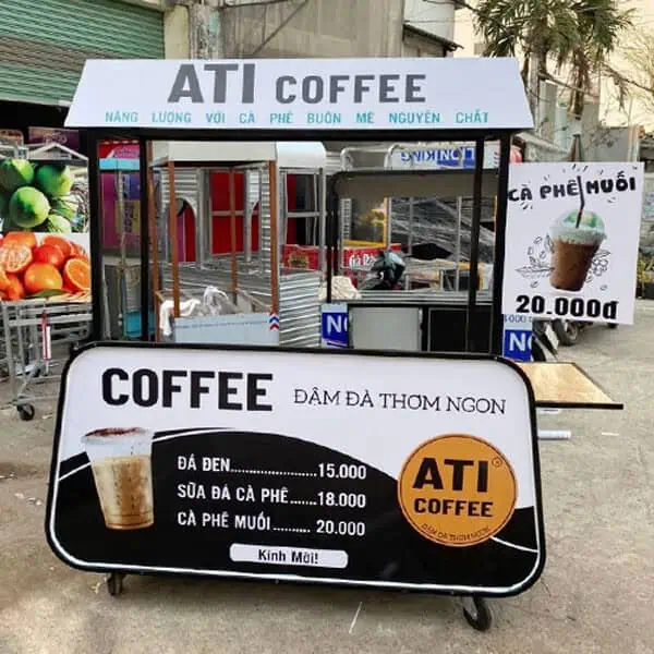 Xe Đẩy Cafe Sang Trọng