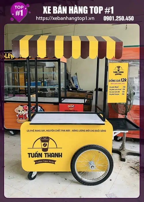 Xe Đẩy Cafe Gỗ Sang Trọng