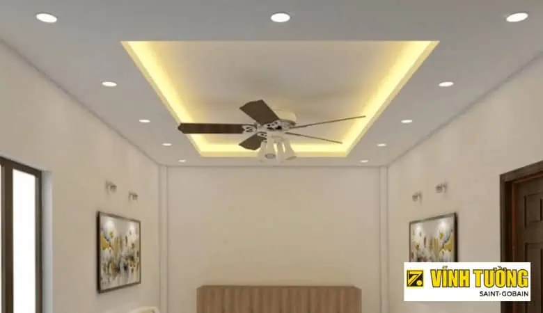 Trần giật cấp phòng ngủ đẹp