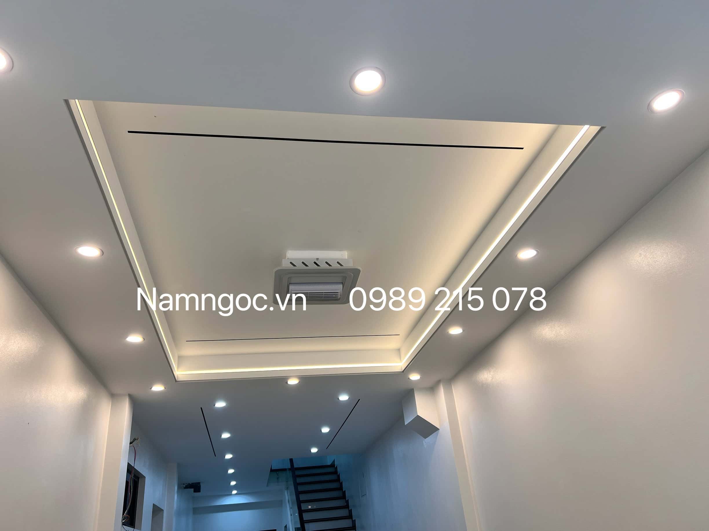 Trần thạch cao kết hợp với gỗ