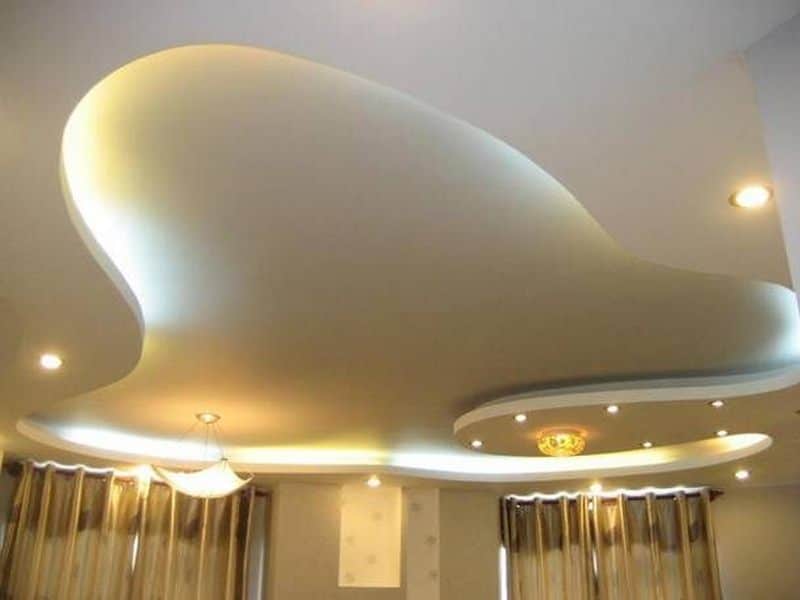 Mẫu thiết kế trần thạch cao uốn cong
