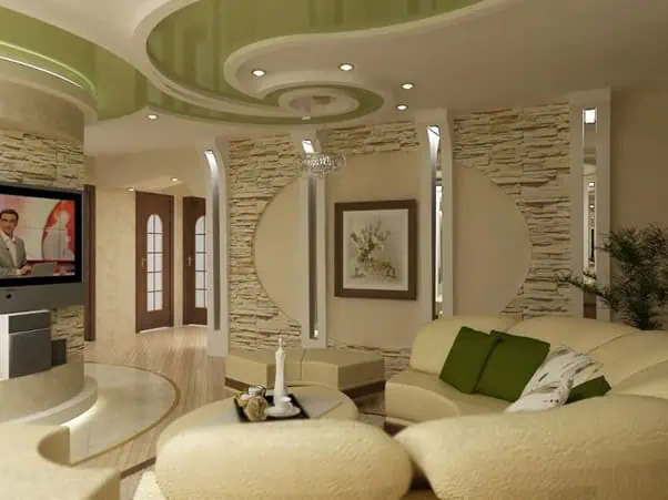 Trần thạch cao uốn cong hiện đại và sang trọng