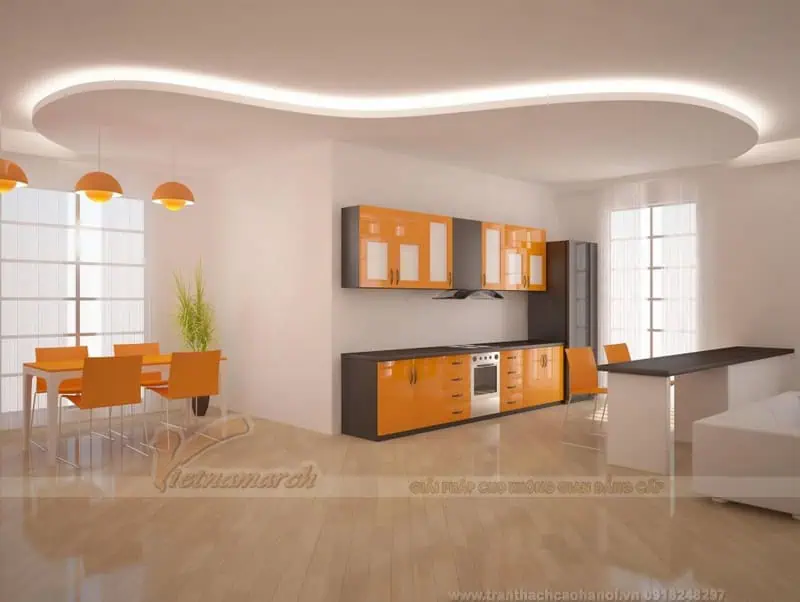 Mẫu trần thạch cao lượn sóng đẹp